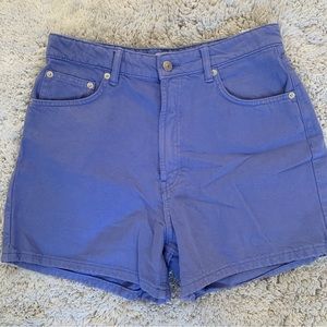 Blue/Purple High Waisted Denim Shorts